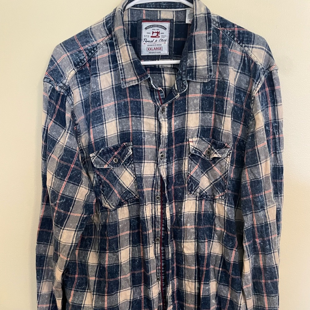 Distressed flannel